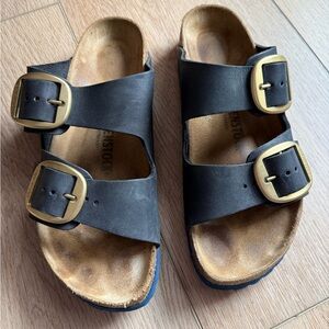 Birkenstock Navy Big Buckle Sandals